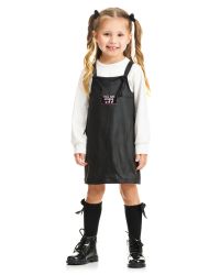 SALOPETE MENINA COM BLUSA ML 1 A 3 FT2716-0